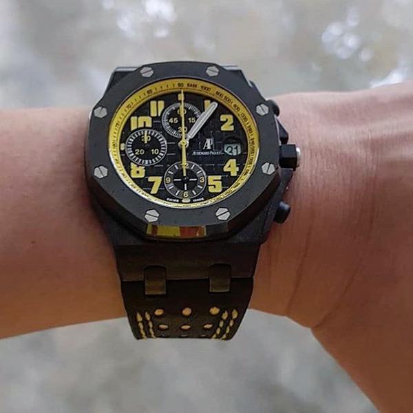 AP Watch Ap Black Racing D Yellow by Gunny Strap